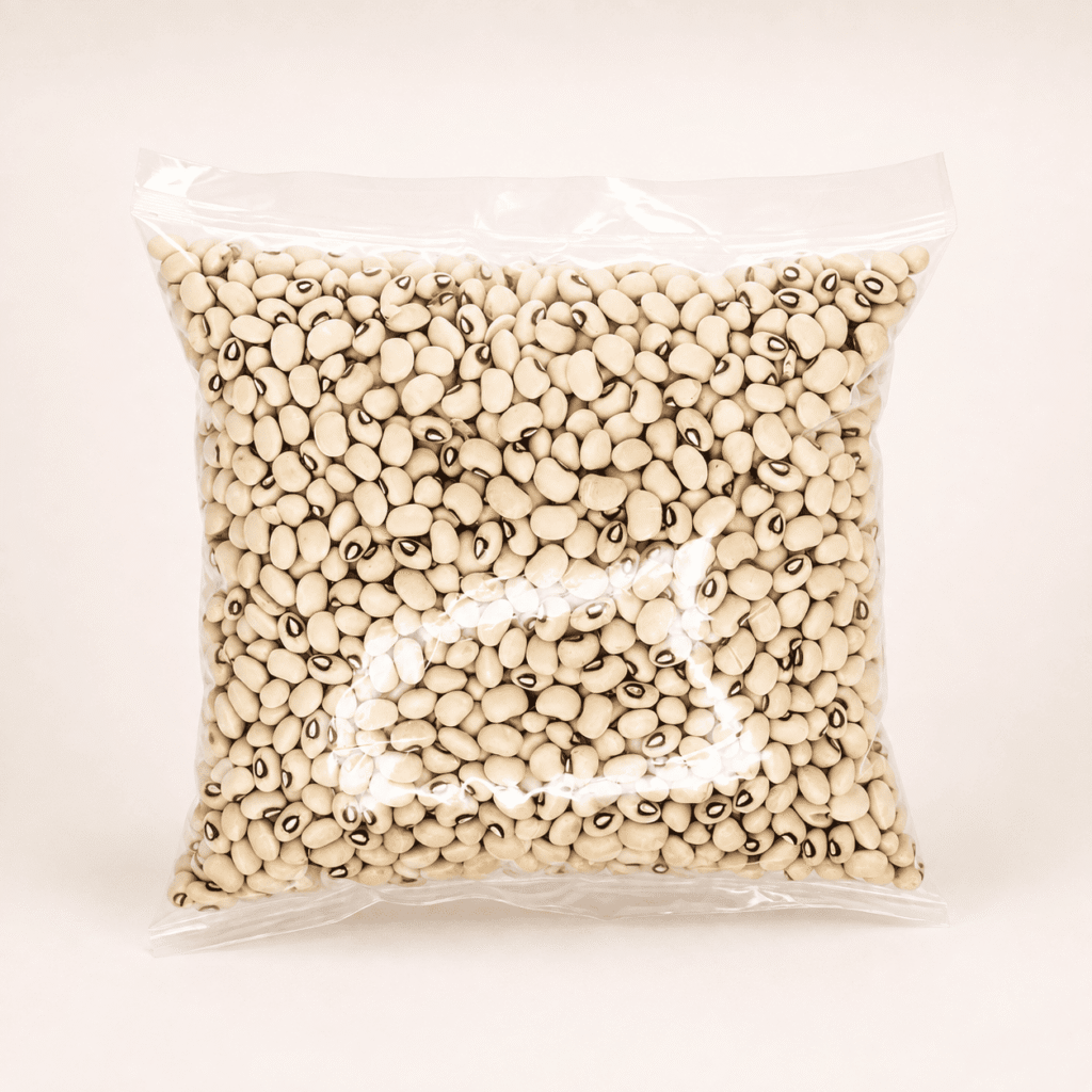 White Lobia (سفید لوبیا) whole beans in transparent package